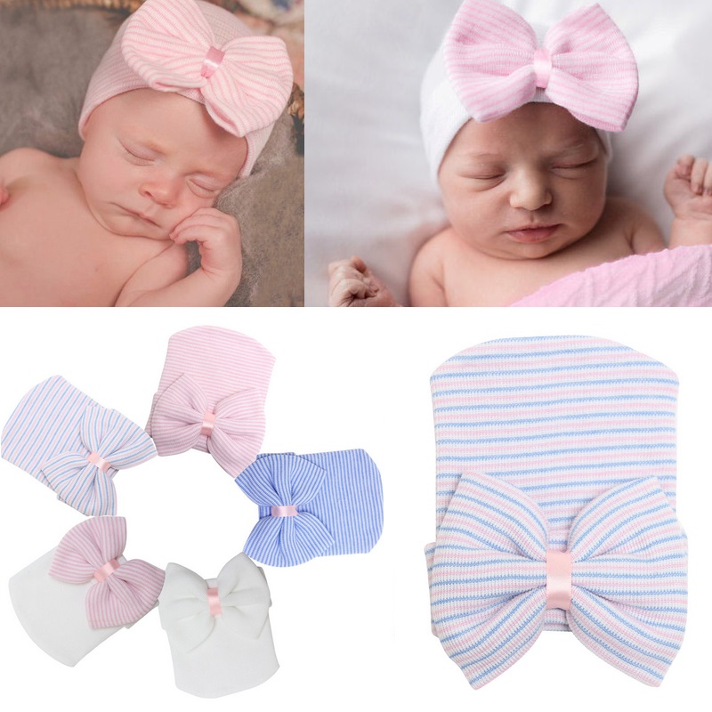 Accessoires Fur Babys 1x Neugeborenes Baby Kleinkind Madchen Kleinkind Bequeme Bowknot Krankenhaus Hute Mutzen