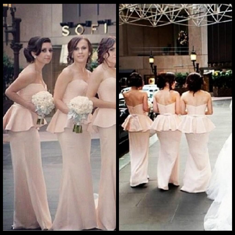 

Summer Dress Mermaid Pink Dress Long Bridesmaid Dresses 2016 vestido de festa Sweetheart Sleeveless Wedding Party Dress