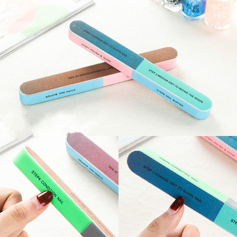 

Nail Art Sanding File Tips Polish nail Buffer Block Shiner File 7 sides Nail Art Polisher Manicure