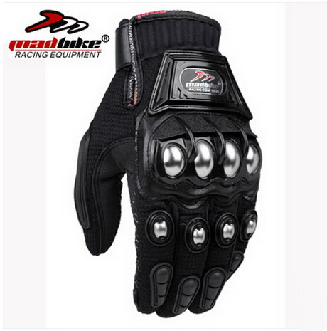 

2016 New MADBIKE motorcycle racing riding glove Off-road motorcycle gloves alloy Steel breathable drop resistance black red blue M  XL XXL