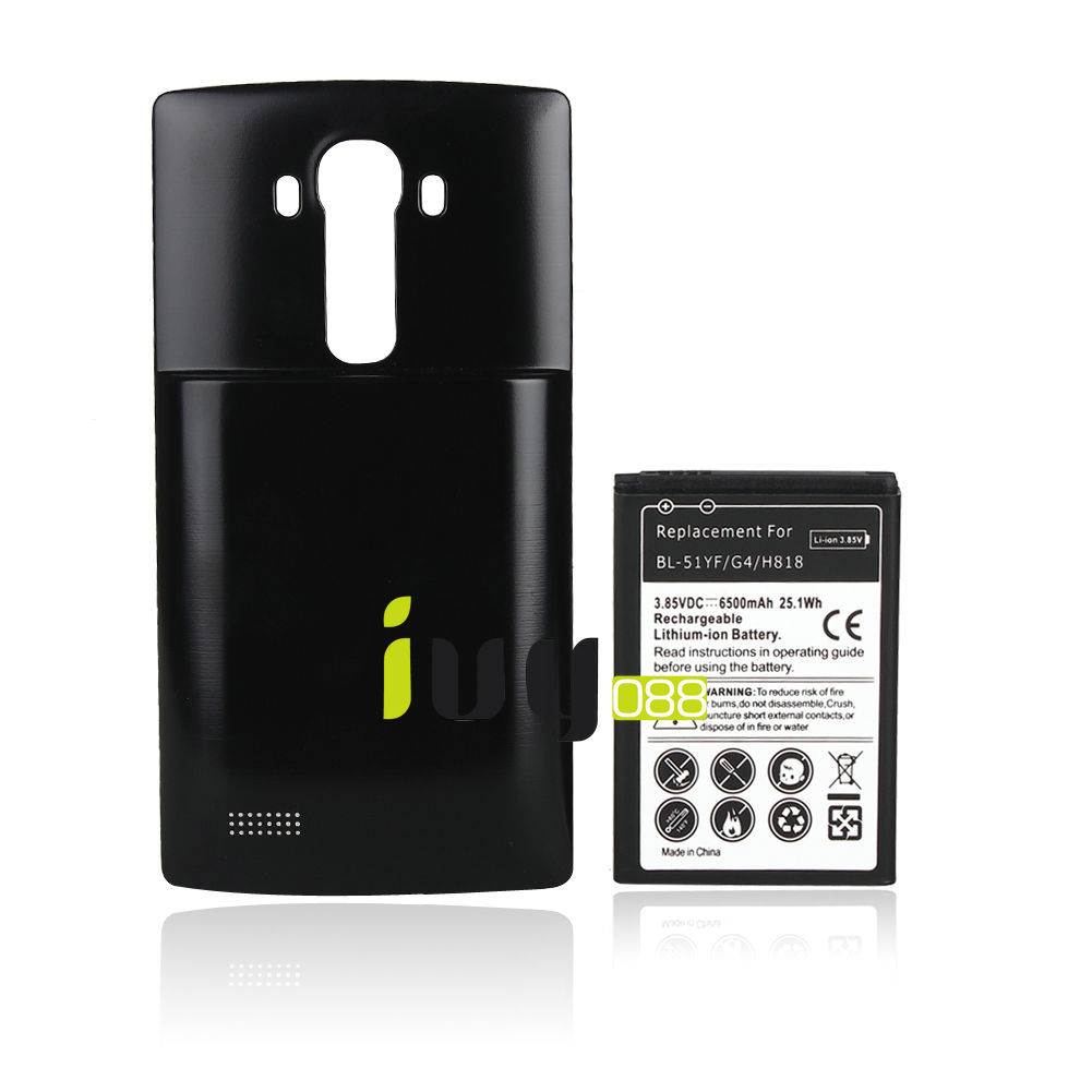

6500mAh BL-51YF Extended Battery + 3 Optional Color Door Back Cover Case For LG G4 H818 H818N VS999 F500 F500S F500K F500L H815 H810 H819