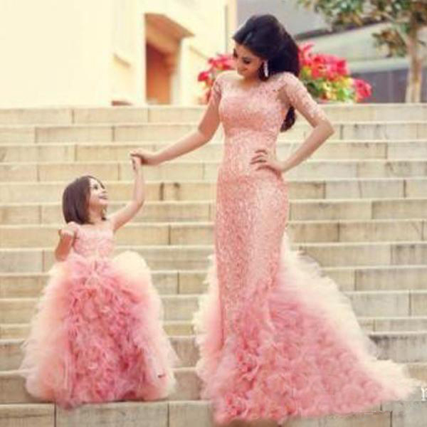 mother daughter long dresses