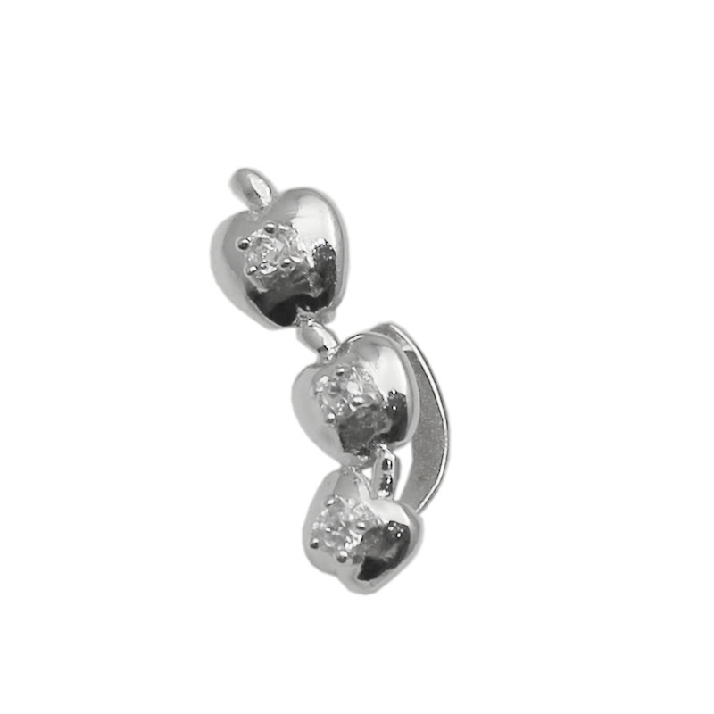 

Beadsnice Pendant Findings Pinch Bail Connector Apple Shaped Jewelry Making Accessories 925 Sterling Silver Bails ID 34645