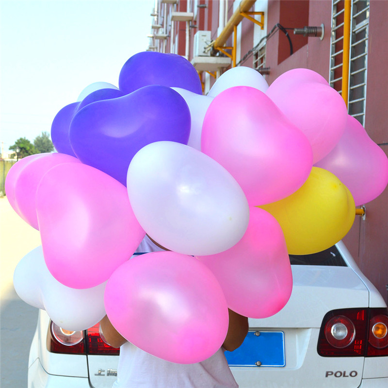 100pcs Latex Heart Shaped Balloon Colors Pearl Balloons Wedding Party Happy Birthday Anniversary Decor 10 inch new