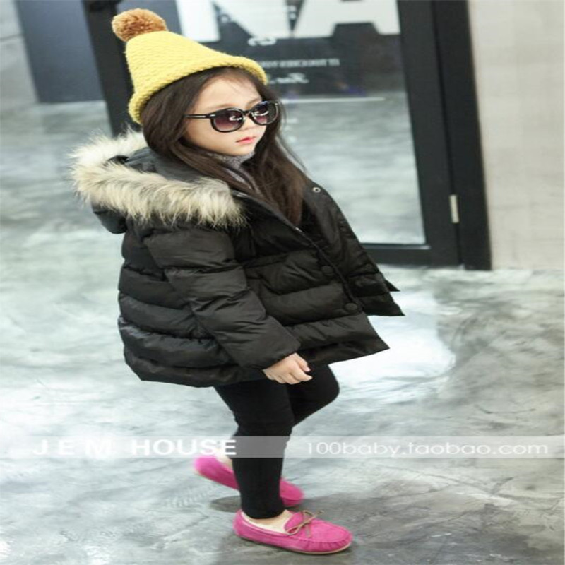 Wholesale-2016 New Girls Down Jacket Girls Outdoor Warm Jacket Size 100CM - 140CM-image-389241406
