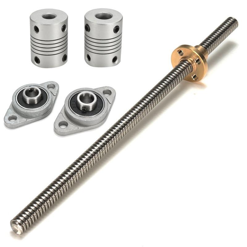 

Freeshipping T8 Lead screw 200 mm 8mm + Screw nut + Mounted ball bearing Bracket + Shaft Coupling for 3D printer Accessories