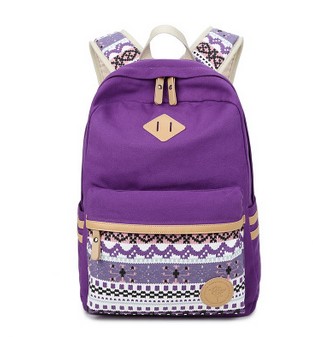 

School Bags Girls Backpack Trend Edition Fashion College Students Outdoor Wind Canvas Bag. Printing Design. Large Capacity, Multi Pocket.