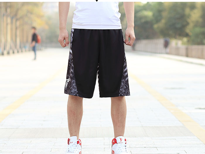 

Loose Men's Basketball Sports Shorts Breathable Fabric Elastic Mid Waist Midweight Running Shorts Big Size 5XL 2016, White