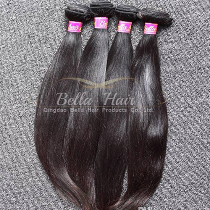 

9A Popular Peruvian Hair Extensions Double Weft Natural Color Straight Human Hair 2pcs/lot Mixed Length Hair Bundles Free Shipping