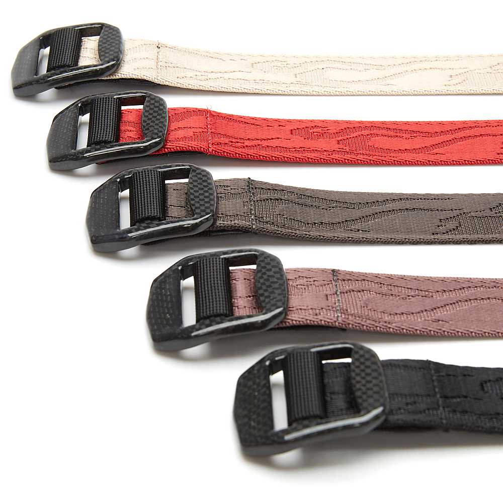 

Rockway Sturdy Nylon Belt with Hand-crafted Carbon Fiber Buckle No Metal Hypoallergenic Security Checkpoint Friendly Perfect for Jeans, Red