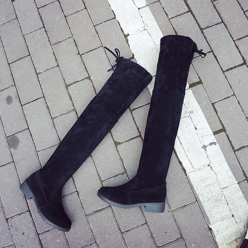 2017 New Hot Fashion Sexy Ladie Platform Boots Women Knee High Boots Winter Women Shoes Fur Super Warm Snow Boots Over The Knee