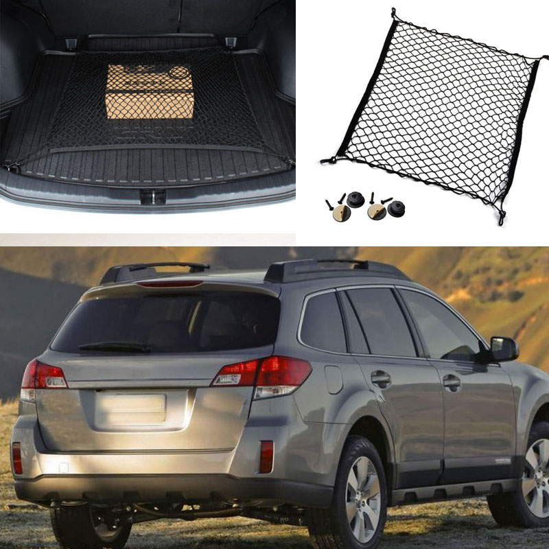 

For Subaru Outback Car Auto Rear Trunk Cargo Organizer Storage Seat Plain Vertical Net Luggage Organizer Nylon Liner Cover