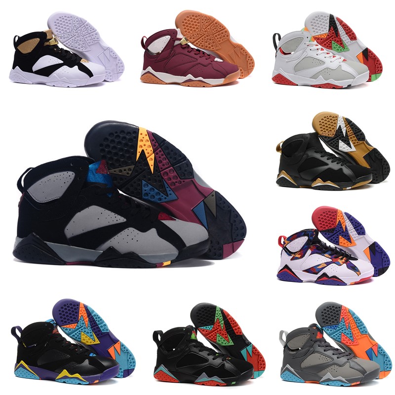 

Men Basketball Shoes 7s Bordeaux Hare Ray Allen Tinker Alternate Olympic Patta 7 Reflections Champion French Blue Sports Sneaker