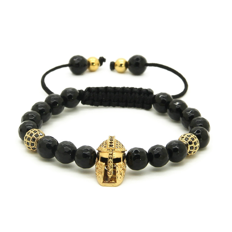 Guerrier Spartan Paracord Perles Or Argent Charms Bracelet Accessoires Pendentif