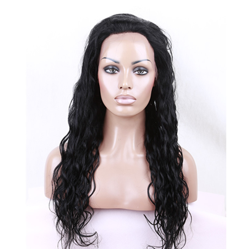 

Human Hair Wigs Lace Front Wigs Full Lace Wigs Water Wave 8-26inch 130% Density swiss lace Indin hair wigs, Natural color