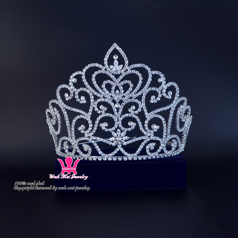 

Large Crown Tiara Miss Beauty Pageant Winner Queen Crown Bridal Wedding Jewelry Princess Party Prom Night Clup Show Crystal Headband 02241