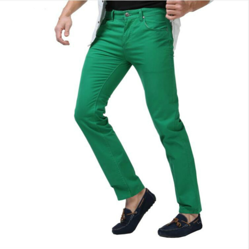 

Men Jeans Solid Candy Color New Spring Summer Autumn Fashion Casual Brand Calca Jeans Free Shipping, Blue