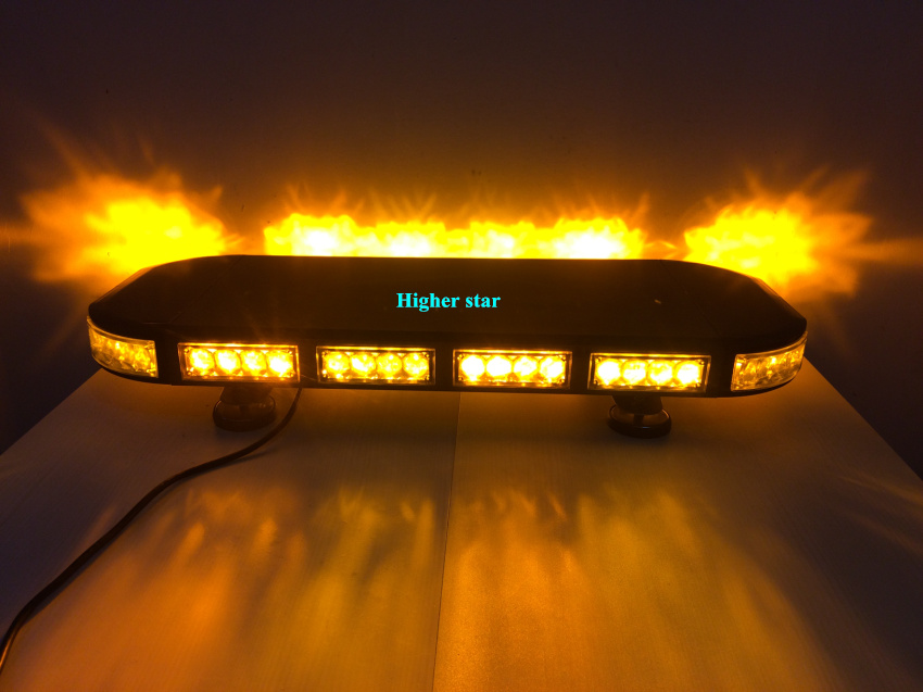 

High intensity 70cm 56W Led car mini warning lightbar,emergency light bar for police ambulance fire,15 flash,waterproof IP67, Red + amber