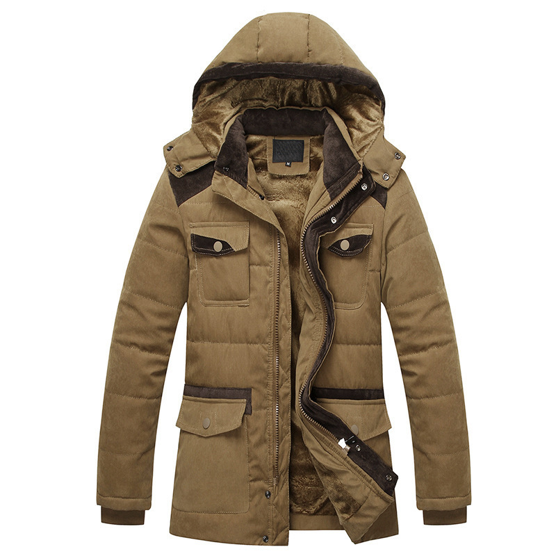 Automne-Top qualité Hommes Parka 2016 D'hiver Nouvelle Marque En Plein Air chaud Épais Manteaux Vintage Style Hommes Casual Coton-Rembourré Veste