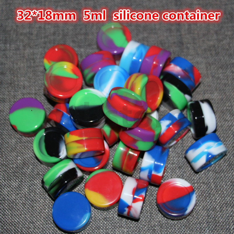 

different size of silicone wax containers jars dab 3ml 5ml 7ml 22ml oil ball holder silicon wax container dabber jar