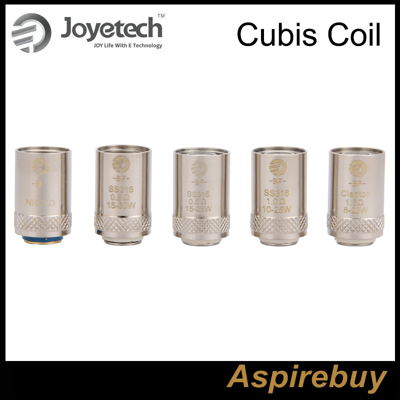 

Joyetech Cubis BF Replacement Coil Joyetech Cubis Atomizer Head With SS 316 0.5ohm 1.0 ohm 0.6ohm Coils Clapton Coil 1.5ohm Cubis Coil
