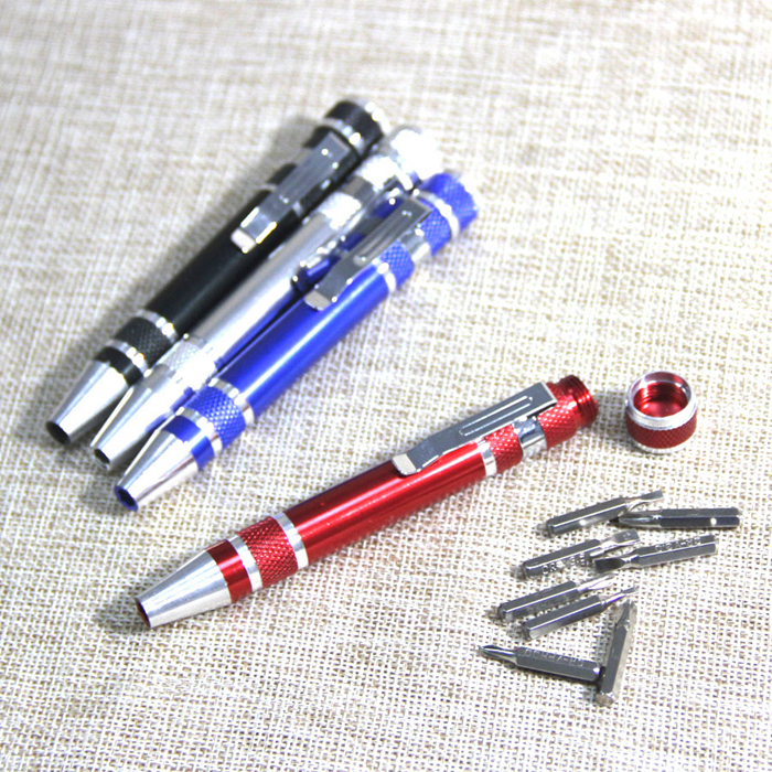

8 In 1 Precision Magnetic Pen Style Screwdriver Screw Bit Set Slotted Phillips Torx Hex V1.5-3.5 Repair Portable Tool for RDA