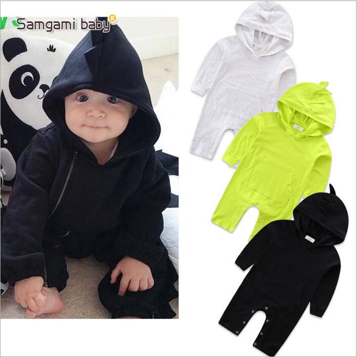 

Baby Clothes Toddler Dinosaur Rompers Newborn Hooded Onesies Ins Winter Cartoon Jumpsuits Kids Cotton Bodysuits Hot Fashion Overalls B3510, 01