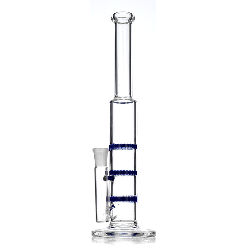 12/" Bong with Honeycomb 6-Arm Percolators and Curved Neck