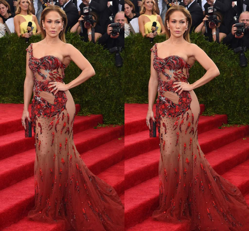 jlo burgundy dress
