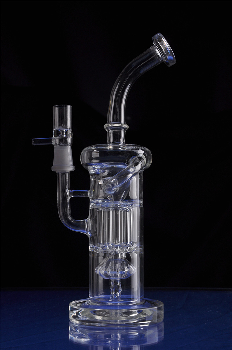 

glass bong birdcage tire six armtree honeycomb perc bubber water pipe rigs oil dab in heavy base and sturdy glass 14.4 mm male joint