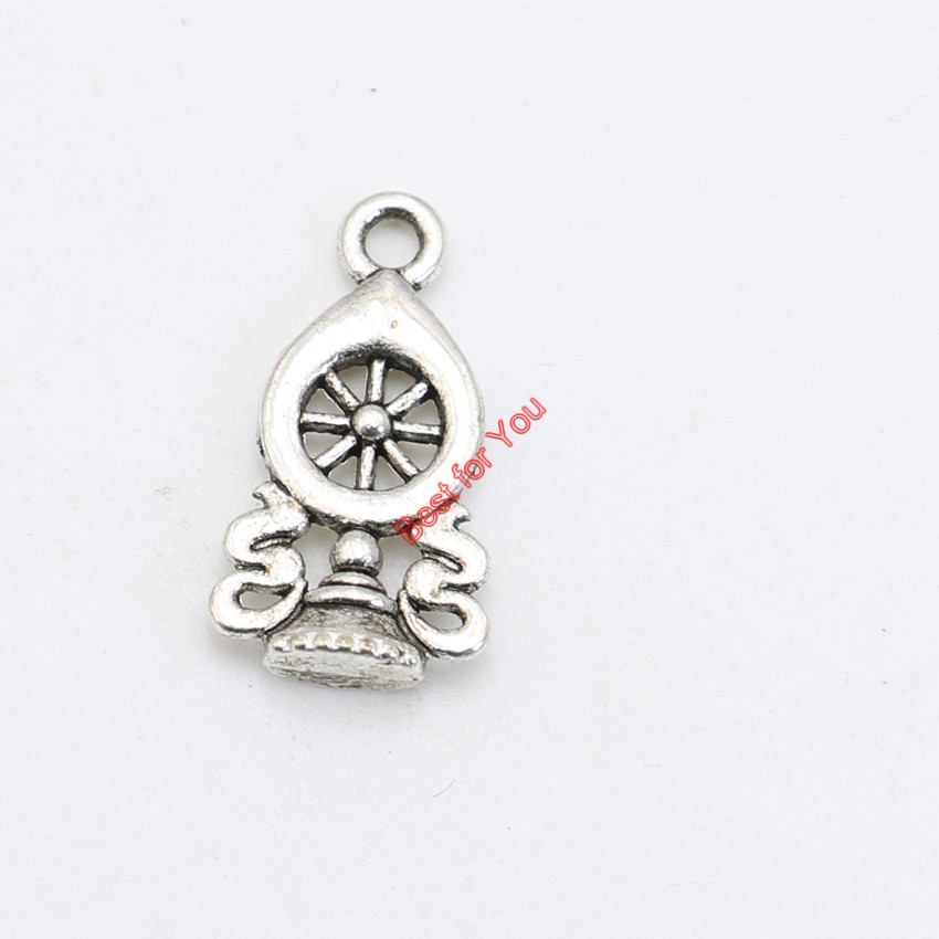 

30pcs Antique Silver Plated Rudder Charms Pendants Bracelet Necklace Jewelry Making Accessories DIY 18x10mm