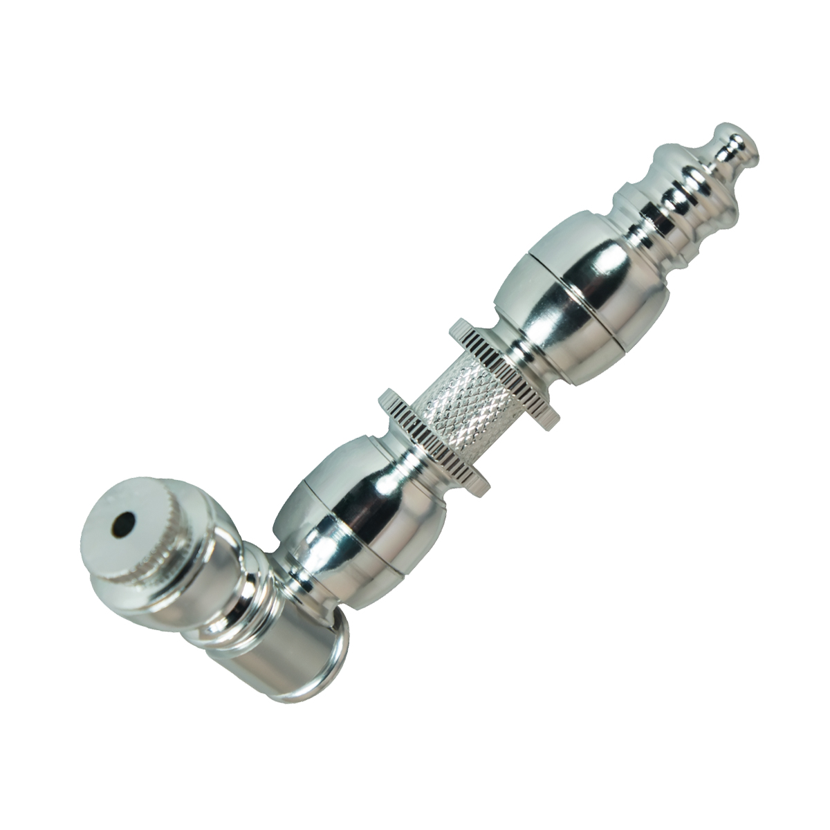 

105mm Pocket Hand Smoking Pipe Metal Herb Smoking Pipe Silver Color Free Shipping