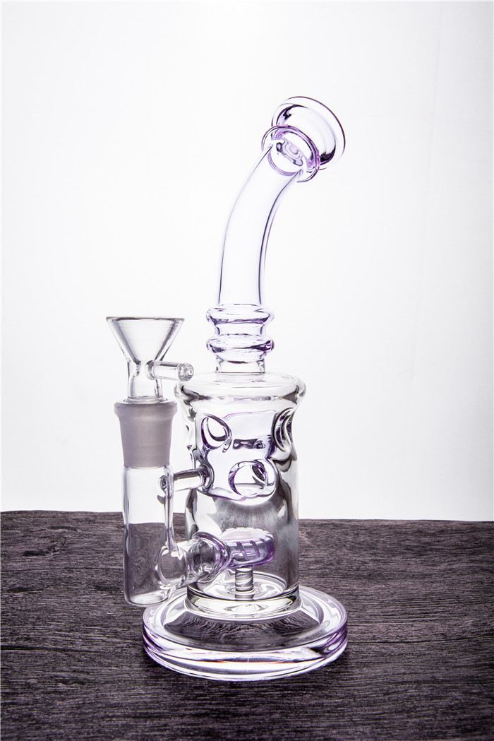 

Handmade Purple Fab Egg Glass Bong Heady Bubbler Faberge Egg Water Pipe Small Bent Neck Recycler Oil Rig Dabs Free Shipping