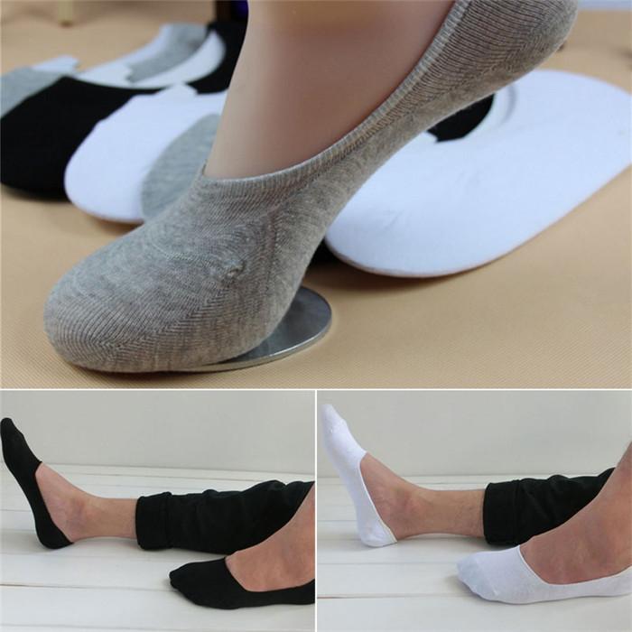 

Free Shipping New Arrivals Men's Slippers Socks Sox Cotton Blend Soft Casual Invisible No Show 3 Colors Black White Grey, 3 colors for choosing