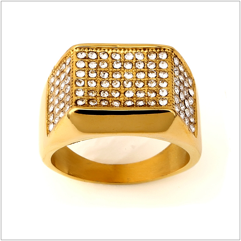 

316L Stainless Steel HIP HOP Gothic Mens Womens cz crystal Rings finger Rings jewelry