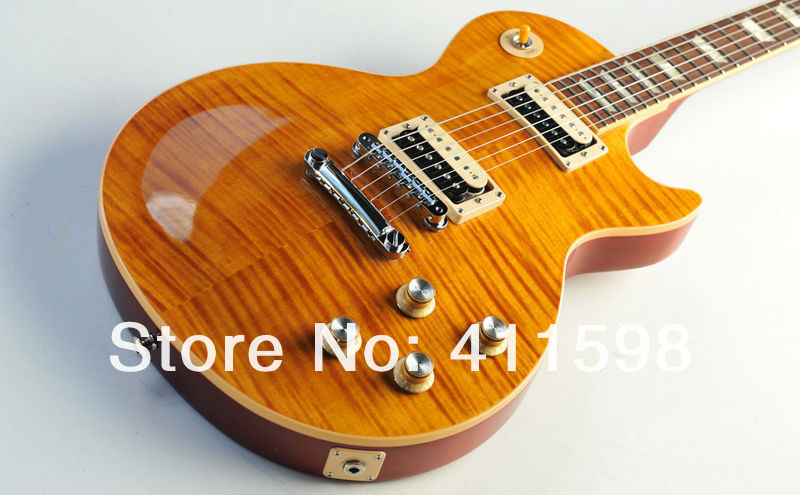 

New Arrival Standard Slash Appetite Amber Flame Maple Top Electric Guitar Mahogany Body Black Back China Guitar Factory Outlet OEM Guitar