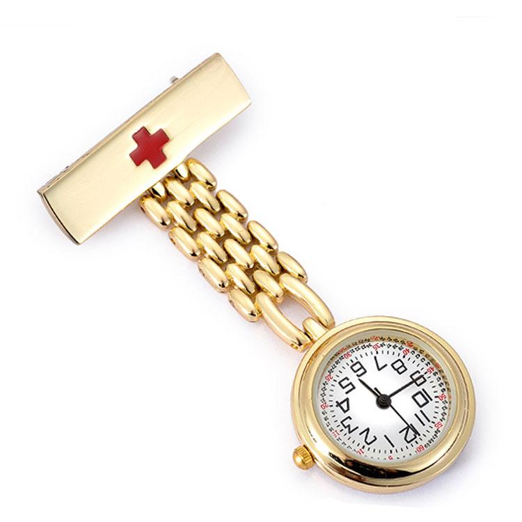 

fob pocket watch nurse red cross gold silver chain brooch doctor nurse hospital medical gift cloc Japanese movement DHL free shipping, Nurse pocket watch