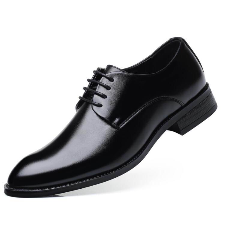 

Classic Designer Fashion Men Black Dress Shoes Leisure PU Leather Shoes Fashion Lace Up Brown Business Office Shoes For Man Plus Size 13 14