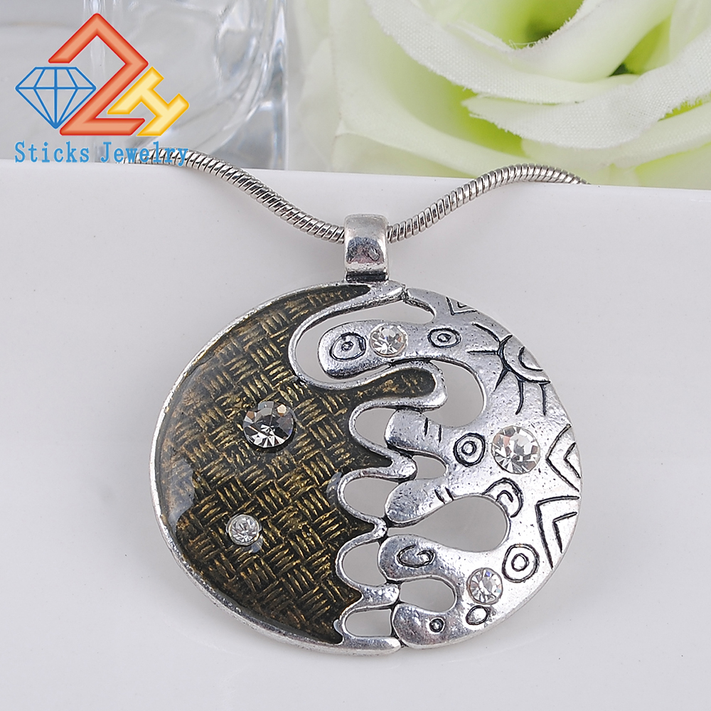 

New Hot Fashion Necklace Party Well Luxurious Rhinestone Enamel Retro Style Statement Necklace