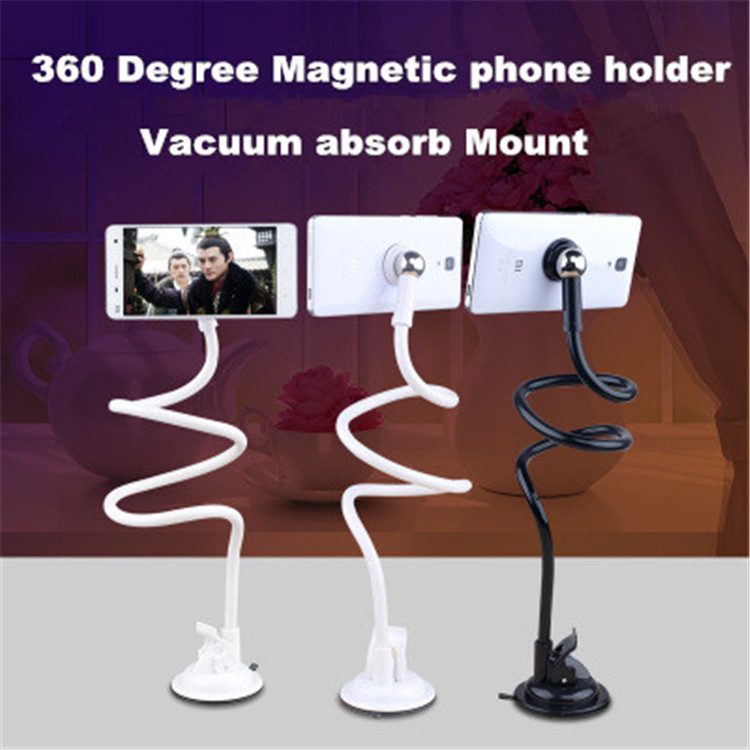 Universal 360 Rotatif Flexible Long Bras En Métal Magnétique Support De Téléphone Portable Stand Magnet Paresseux Bureau Tablet Selfie Mount Brac