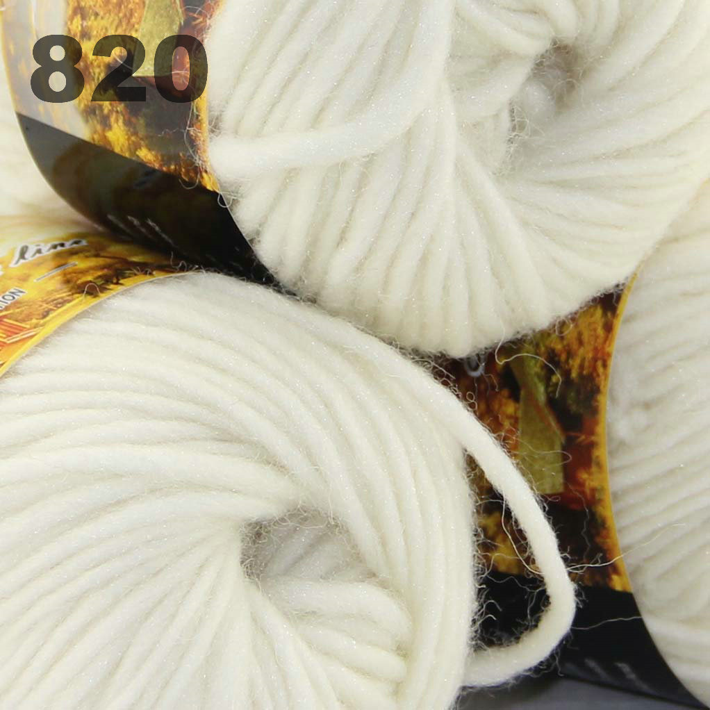 

6balls Australia colorful hand-knitted wool score yarn segment dyed coarse yarn fancy knitting baby hats scarves thick line White 522820, Multi-colored