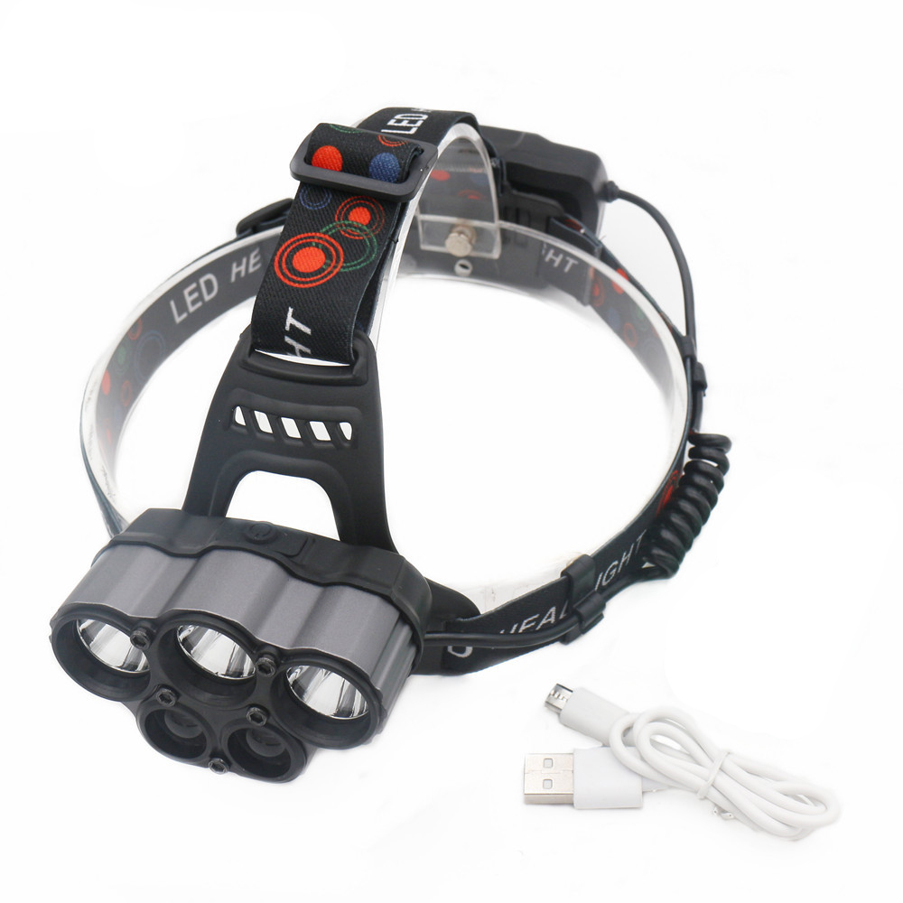 

KC Fire New LED Headlamp 5 CREE XM-L T6 Q5 Headlight 15000 Lumens LED Headlamp Fishing Outdoor Camp Hike Emergency Light