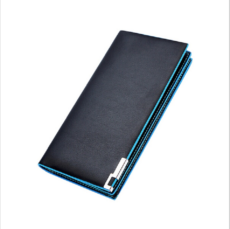 

Fashion slim card holder PU quality leather men's wallet causal black men's purse super thin money wallet free shipping