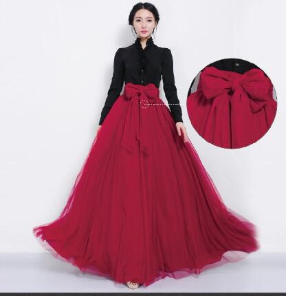 

Wholesale-NEW Women Mesh Chiffon Pleated Princess Long Maxi Elastic Waist Skirt Gown, Beige