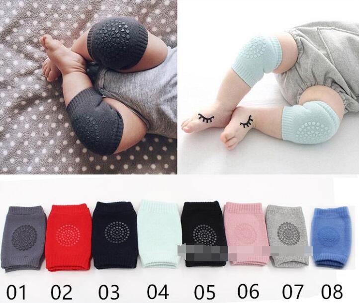 

5 colors Baby Crawling knee pads Kids Kneecaps Cartoon Safety Cotton Baby Knee Pads Protector Children Short Kneepad Baby Leg Warmers, As photo