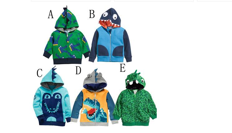 

Boys Kids Dinosaur Hoodies Boy Dinosaur Clothing Jackets Coats Children Autumn Hoodies Boy Baby clothes Hoodies KM 001, As picture
