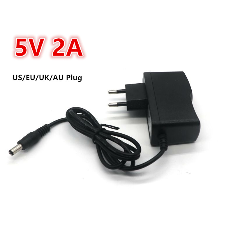 

High quality AC 100V-240V Converter Switching power adapter DC 5V 2A 2000mA Supply US/UK/EU/AU Plug