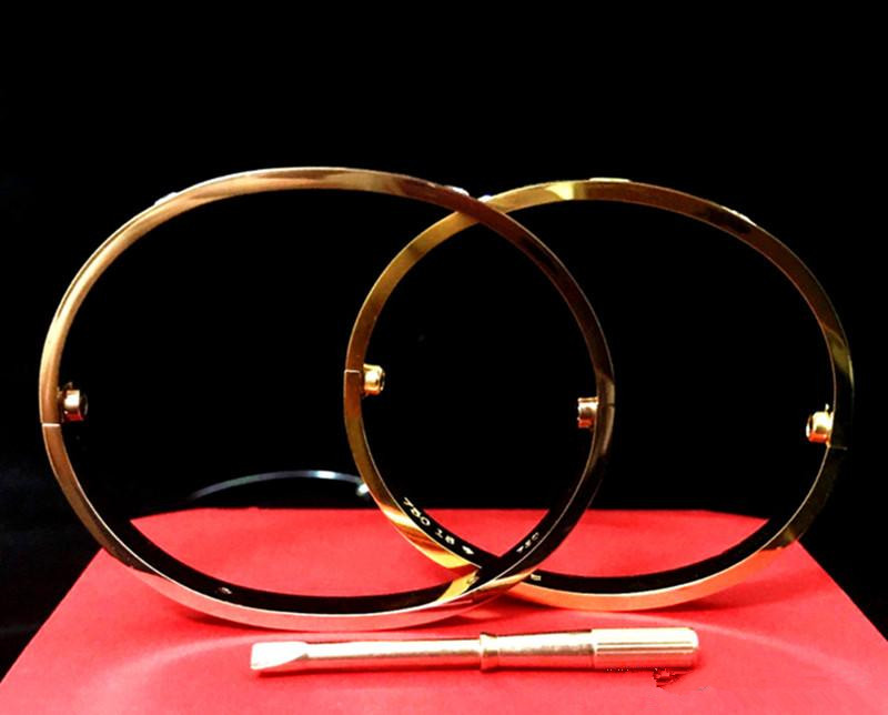 

Titanium Stee Love Bracelet With Screwdriver Bracelet Femme For Women Men Wristband Rose Gold Bangle Screw h love Bracelet with original box