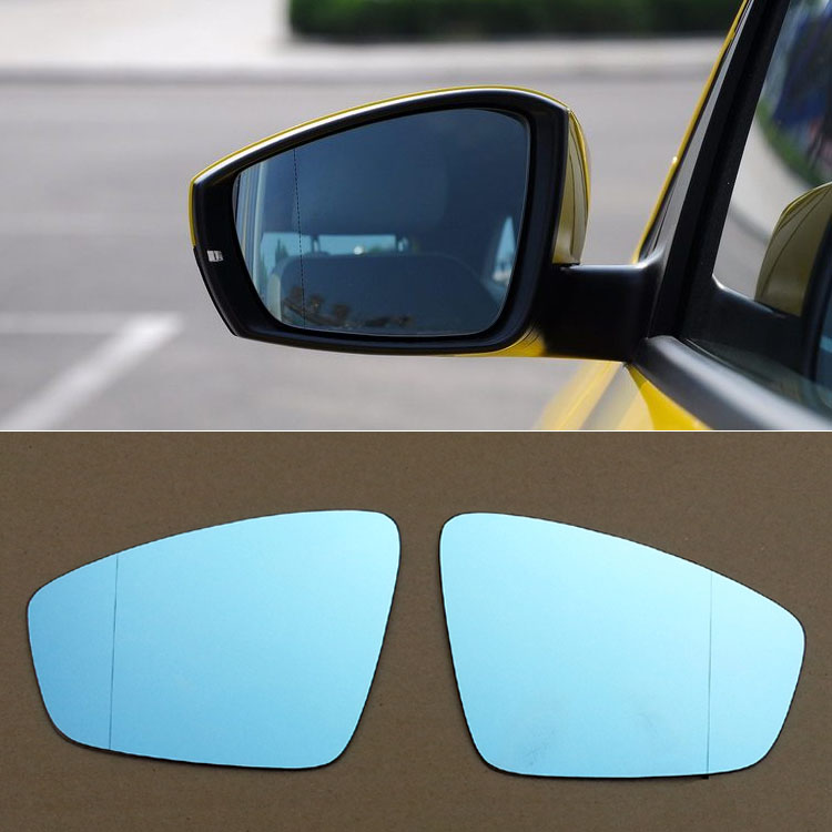 Auto parts For Volkswagen Polo Rearview Mirror Wide Angle Hyperbola Blue Mirror Arrow LED Turning Signal Lights-image-389473361