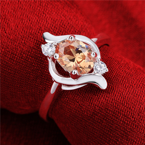 

925 silver Insets hyperbolic Rings GSSR646 Factory direct sale sterling silver plated finger ring